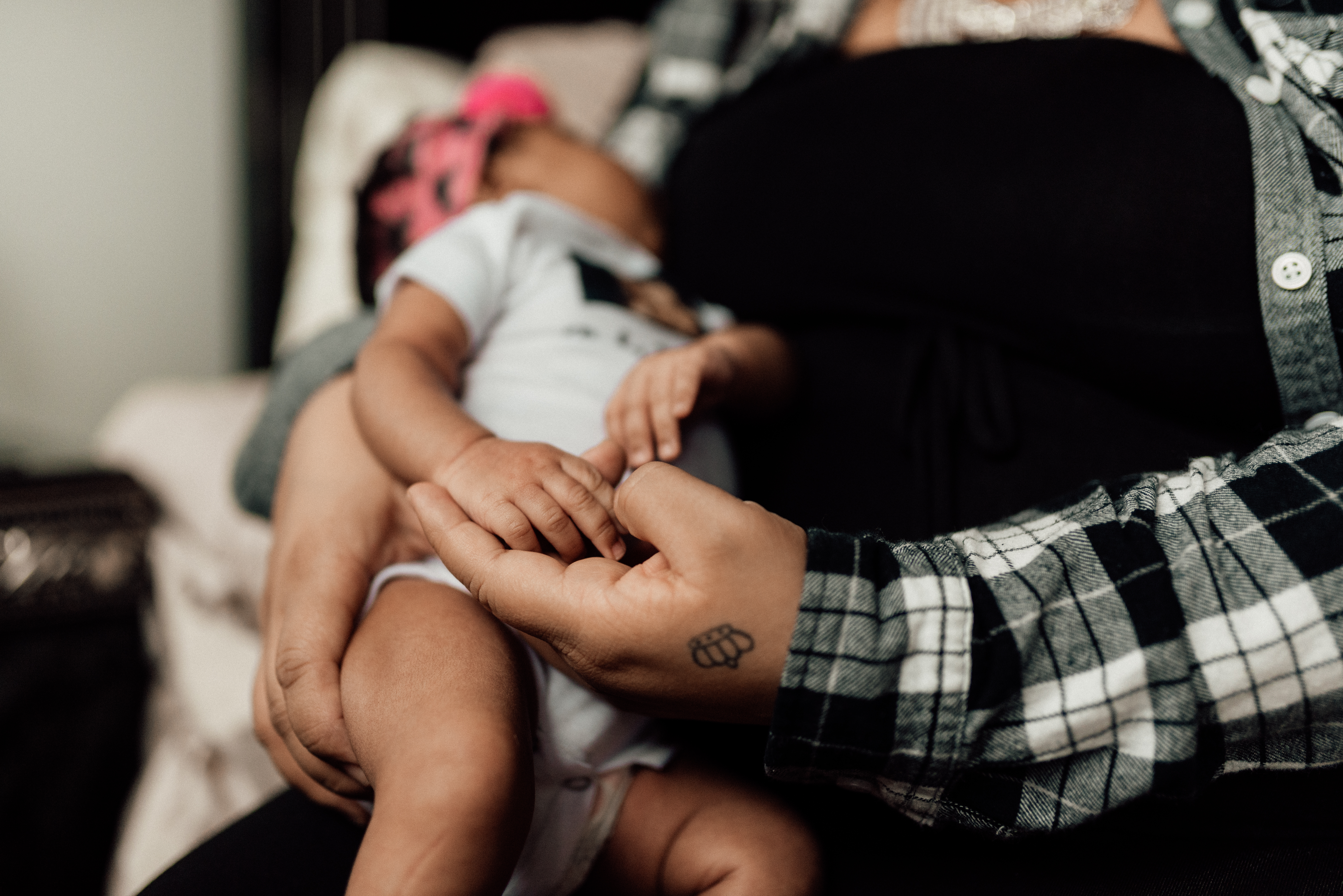 Picture of holding a baby.